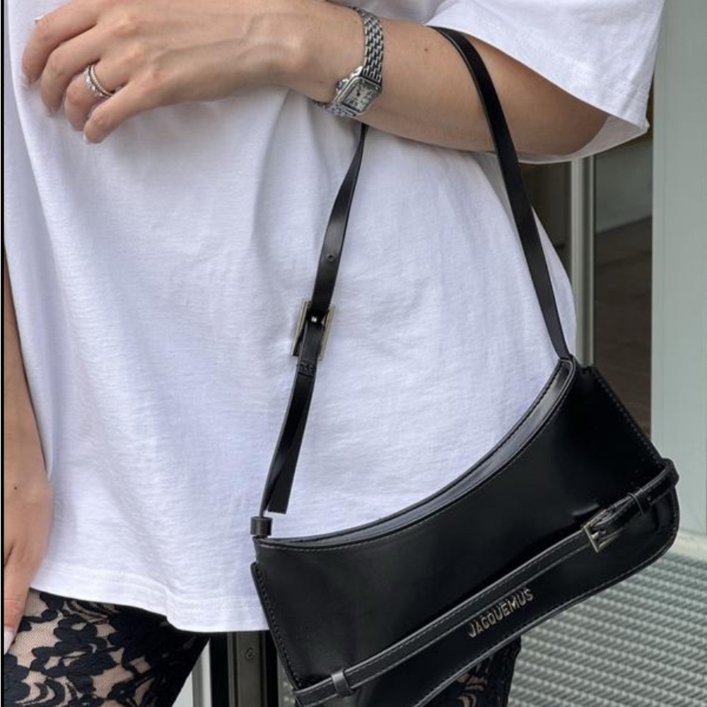 Jacquemus Black Minimalist Shoulder Bag